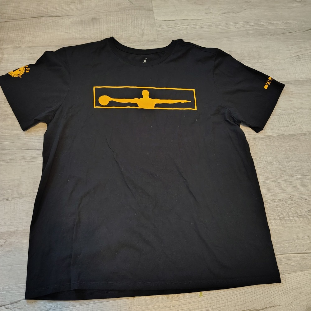 Jordan Wings As For Js Villa Join The Movement Black Yellow T-Shirt Mens XL